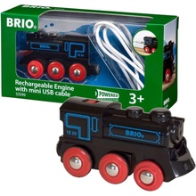 Brio Elektrický lokomotiva nabíjecí přes mini USB kabel