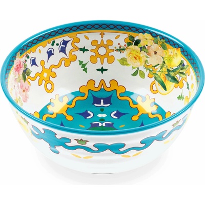Guzzini Servírovacia misa Flowers & Lemon svetlomodrá žltá 22 cm