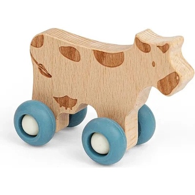 ΩBigjigs Toys Domáci maznáčik na kolieskach Krava