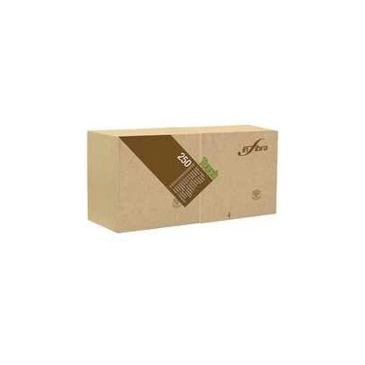 Infibra Papierové koktailové servítky BIO-EKO 2V béžové 250ks 25x25cm