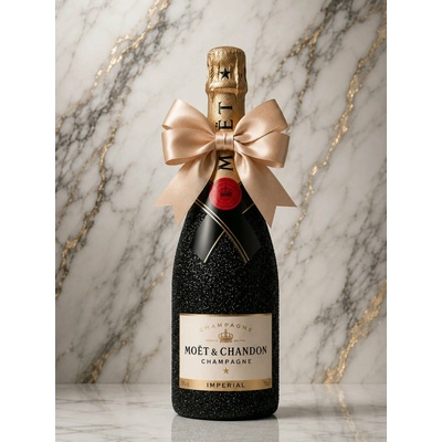 Moët & Chandon Brut Černá dárková zdobená lahev 0,375 l