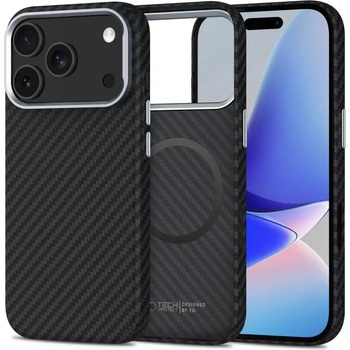 Tech-Protect Калъф Tech-Protect Ion Carbon MagSafe за iPhone 17 Pro Max - сив/черен (5906302330362)
