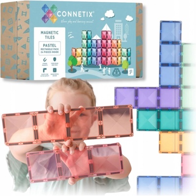 CONNETIX Pastel obdĺžniky 24 ks