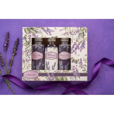Bohemia Gifts & Cosmetics Levandule sprchový gel 50 ml + šampon 50 ml + pěna 50 ml dárková sada