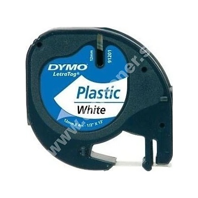 páska DYMO 59422 LetraTag White Plastic Tape (12mm)