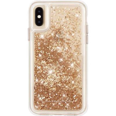 Case-Mate Waterfall Glow Case - дизайнерски кейс с висока защита за Apple iPhone XS Max (златист)