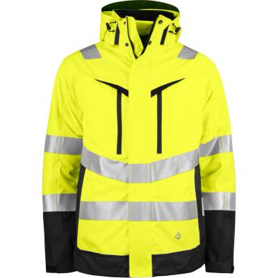 Projob Bunda 6445 Jacket 3v1 reflexní unisex hi vis yell Žlutá fluorescent/černá