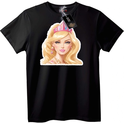 NOONEBRAND Тениска с принцеса и корона - 3XL, Black