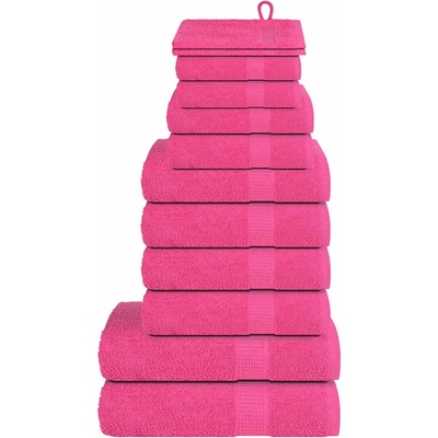 vidaXL Комплект кърпи FROGN от 12 части, розови, 360 г/м2 (137111)