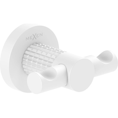 Mexen Triv двойна кука за кърпи, бяла - 70A33012-20 (70A33012-20)