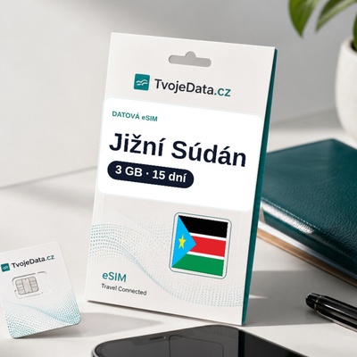 eSIM Jižní Súdán 3 GB / 15 dní