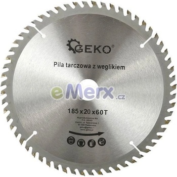 GEKO Kotouč pilový vidiový s otvory 185x20x60T