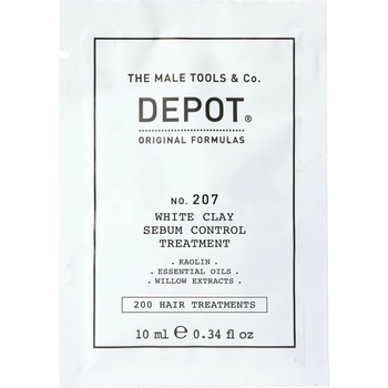 Depot 200 Hair Treatments No. 207 Каолин Крем-маска за лечение на скалпа за регулиране на прекомерния себум 10 ml