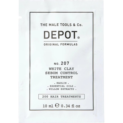 Depot 200 Hair Treatments No. 207 Каолин Крем-маска за лечение на скалпа за регулиране на прекомерния себум 10 ml