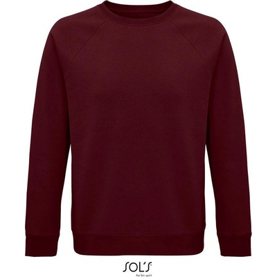 Sol's Space Unisex bio mikina červená burg.