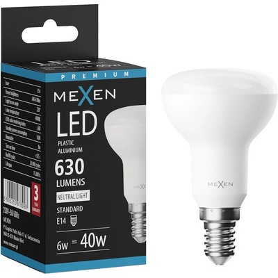 Mexen Nova LED крушка E14, R50, 6W, Неутрална - 4000K, 630 lm - L103-E14-0640-01 (L103-E14-0640-01)