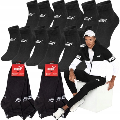 Puma ponožky 4001 Basic Quarter A'3 čierna