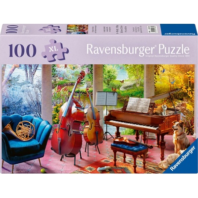 Ravensburger Пъзел Ravensburger от 100 XL части - Музиката на четирите годишни времена (7012001366)