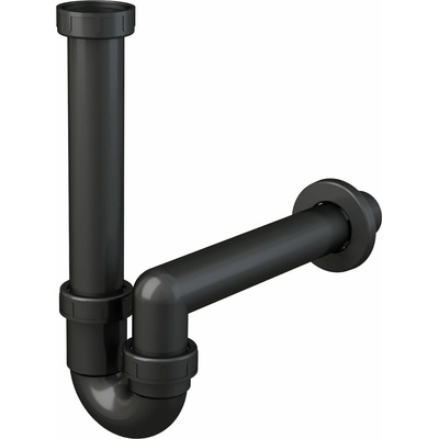 Alcadrain Drezový sifón s maticou 6/4", čierny A80-DN40-ECO