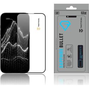 Tactical iPhone 16 / 15 / 14 Pro TACTICAL SAPPHIRE BULLET стъклено защитно фолио за екран 2.5D, със сапфирен слой, ЧЕРНО (GP-196684)