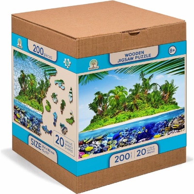 WOODEN CITY Dřevěné Exotický ostrov pokladů 2v1 EKO 200 dílků
