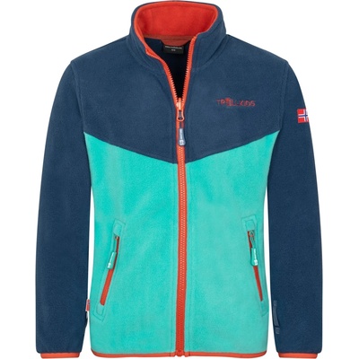 TROLLKIDS Детско поларено яке Trollkids Kids Oppdal Jacket XT Fleece jacket - Mystic Blue / Blue Coral - размер 122 (EU) (703-2397-2616)