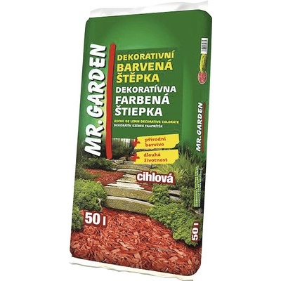 Mr. Garden Dekorativní barevný mulč 50l cihlový – Zboží Dáma