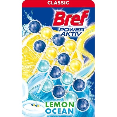 Bref Power Aktiv Lemon Ocean tuhý WC blok 4 x 50 g – Zbozi.Blesk.cz