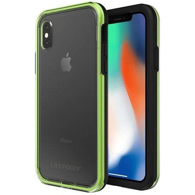 LifeProof Slam - удароустойчив кейс за iPhone XS, iPhone X (зелен-прозрачен)