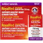 Webber Naturals Krill Oil + Omega 3 RoyalRed® 750 mg [120 дражета]