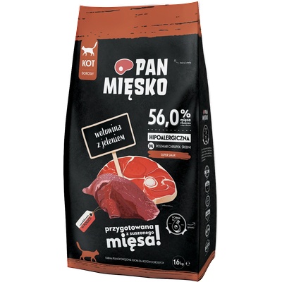 Pan Mięsko Говеждо с еленово месо m 1, 6 кг за котки