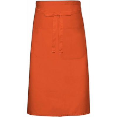Link Kitchen Wear Kuchařská zástěra s kapsou keprová, praní na 60 °C Oranžová, 70 x 120 cm X1000T