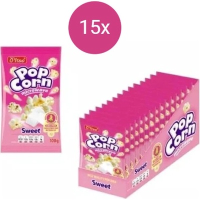 Pitso popcorn do mikrovlnky sladký 15 x 100 g