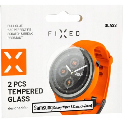 FIXED Ochranné tvrzené sklo Samsung Galaxy Watch 6 Classic 47mm, 2 ks v balení, čiré FIXGW-1209 – Zboží Živě