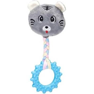 Nobleza plyšová tiger s kousátkem 21 cm šedá