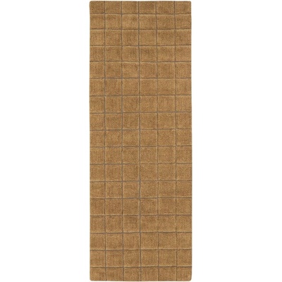 Lorena Canals Ръчно изработена вълнена пътека в цвят жълта охра 80x230 cm Mosaic Ochre - Lorena Canals (WO-MOSAIC-OCH-R)