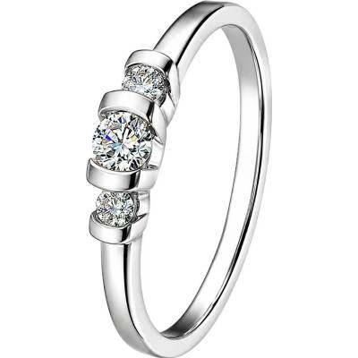 Zlaton Prsten bílé zlato s diamantem 000282011176