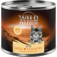 Wild Freedom Kitten Wide Countr teľacie & kuracie 12 x 200 g