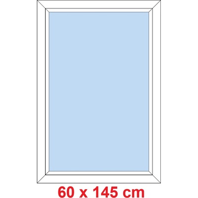 Soft Plastové okno 60x145 cm, FIX neotevíravé, Antracit struktura/bílá