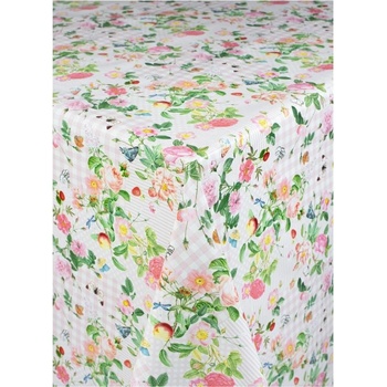 Obrus PVC 5745110, metráž, 20 m x 140 cm, jabloňové kvety a ruže, IMPOL TRADE