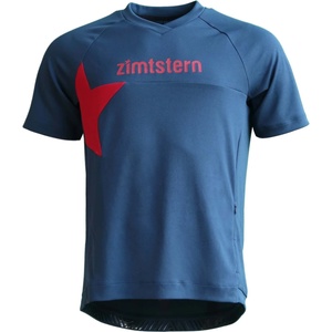 Zimtstern Мъжка фланелка с къс ръкав за колоездене Zimtstern Bulletz Shirt S/S Cycling jersey - French Navy / French Navy (056-4124-0111)