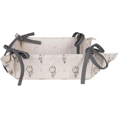Bavlněný košík na pečivo s králíčky Bunny Buddies – 35x35x8 cm