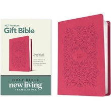 Premium Gift Bible NLT Red Letter, Leatherlike, Very Berry Pink Vines