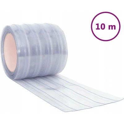 SHUMEE Závěs do dveří 200 mm × 1,6 mm 10 m PVC, průhledný