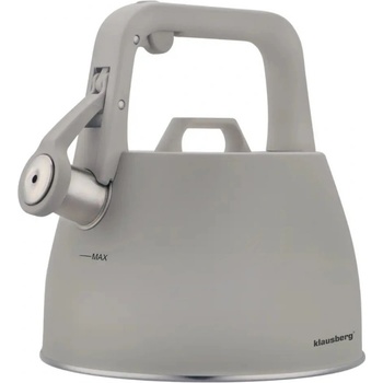 Klausberg Свирещ чайник Klausberg KB 7916, 2.5 л, Топлоизолирана дръжка, Индукция, Сив