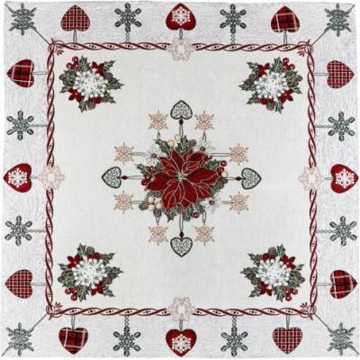 Mondo Vianočný ženilkový obrus Vianočné ozdoby Chenille IT09 90x90 cm