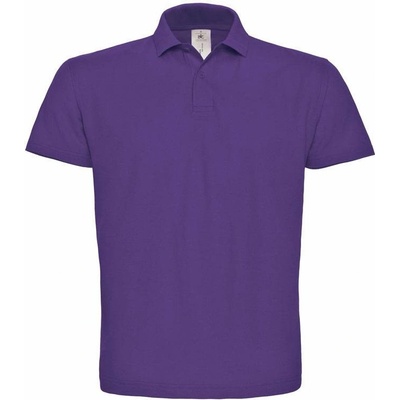 B&C ID.001 Piqué polo tričko fialové