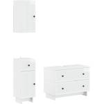 vidaXL 3 частен комплект за баня EDE Бял гланц Инженерна дървесина (3417742)