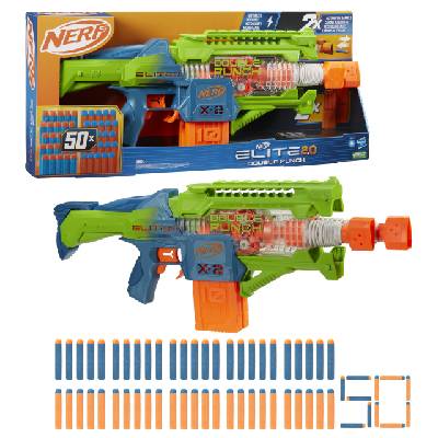 Karabin NERF Elite 2.0 Double Punch (HASBRO NERF ELITE 2.0 – DVOJITÝ SPÚŠŤAČ + 50 ARTS F6363)