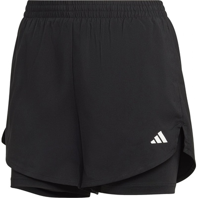 adidas Дамски къси панталони Adidas 2-in-1 Shorts Womens - Black/White